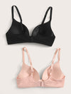 3pack Solid Wireless Bra Set