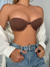 Solid Bandeau Underwire Bra