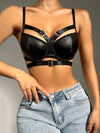 Buckle Detail Cut Out Underwire Bra