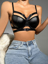 Buckle Detail Cut Out Underwire Bra