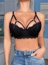 Floral Lace Cut Out Underwire Bra