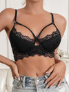 Floral Lace Harness Underwire Bra