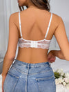 Floral Lace Harness Underwire Bra