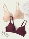 3pack Solid Wireless Bra Set