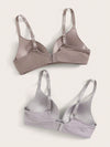 3pack Solid Wireless Bra Set