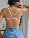 Solid Backless Wireless Bra