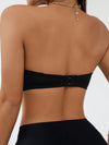 Solid Buckle Detail Tube Bra