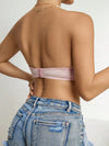 Solid Buckle Detail Tube Bra