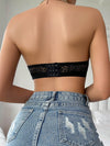 Contrast Lace Hook And Eye Front Bandeau Bra