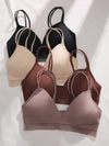 4pcs Solid Wireless Bra