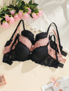 3pcs Floral Lace Underwire Bra