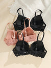 3pcs Floral Lace Underwire Bra