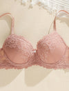 3pcs Floral Lace Underwire Bra