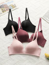 3pack Solid Wireless Bra Set