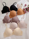 5pcs Solid Underwire Bra