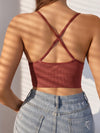 Solid Ribbed Knit Bralette