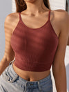 Solid Ribbed Knit Bralette