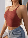 Solid Ribbed Knit Bralette