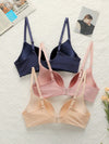 3pack Solid Wireless Bra Set