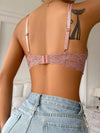 Floral Lace Harness Underwire Bra