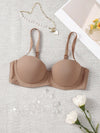 Solid Underwire Push Up Bra