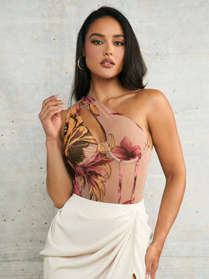 🌺 The Amirah Floral Cutout Bodysuit