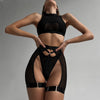 Iris 3 Piece See Through Lingerie Set