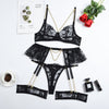 Harmoni  Luxury Lace With Golden Chains Lingerie Set