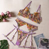 Josephine Floral Embroidery 3-Piece Lingerie Set