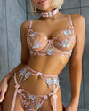 Melanie Floral See Through Lingerie Set