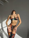 Ophelia Tie Dye Lingerie Set With Stocking