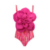 3D Flower One Piece Swimwear With Cover Up