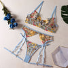 Josephine Floral Embroidery 3-Piece Lingerie Set