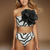 3D Flower One Piece Swimwear With Cover Up