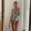 Jassmin Zebra One Shoulder Monokini