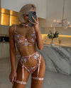 Melanie Floral See Through Lingerie Set