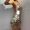 Silver Color Sequins Dress