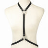 PU Leather Choker Harness with Pentagram