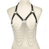 PU Leather Bra Harness With Pentagram